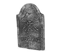 VICASKY Halloween Tombstone Decoration with Scary Skull Head for Haunted Houses and Bars Halloween Prop for Horror Scenes and Party Atmosphere Gravestone Ornament for Indoor and Outdoor