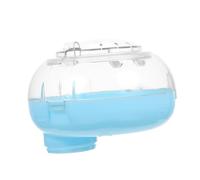 VICASKY Hamster Bath Tunnel and Sand Bath Container, Candy Color Hamster Shower Cage Accessory, White Space Capsule Design for Small Pets