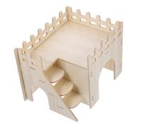 VICASKY Hamster Cabin Bedroom Wooden House for Guinea Pig Hamster Houses and Hideouts Small Pets Hideout Cage Wear