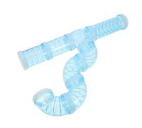 VICASKY Hamster Cage Tube Toy 12pcs DIY Plastic Tube Tunnel Set Blue End Caps and Panels for Small Pet Cage Adventure Playground