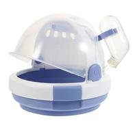 VICASKY Hamster Travel Carrier Cage Portable Plastic Violet Box for Small Pets Outdoor Trips Suitable for Hamsters and Small Rodents