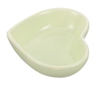 VICASKY Hamster Water Bowl Heart Shaped Ceramic Food Tray for Small Pets Anti Tip Design Light Green for Hamster Supply
