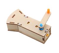 VICASKY Hand Crank Flashlight DIY Model Educational Science Experiment Portable LED Light for Camping Hiking Outdoor Activities Adults Emergency Power Generation