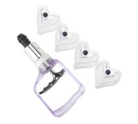 VICASKY Hand Cupping Pump with Heart-Shaped Massage Cups for Dry Suction Therapy Relieves Back Neck Leg for Adults Working Overtime Home Massage Kit