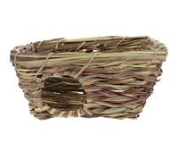 VICASKY Hand Woven Grass Braid Nest Hut for Small Pets | Reed Grass and Natural Straw, Cozy Hideout for Squirrels and Pigeon Enclosures Random Color