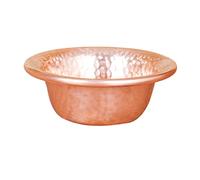 VICASKY Handmade Copper Offering Bowl for Buddhist Water and Rice Rituals Decorative Temple Home Bowl with Smooth Surface for Religious Sacrifice and Ancestor Worship