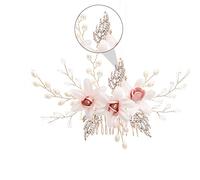 VICASKY Handmade Crystal Flower Headwear Hair Comb for Women Rhinestone Bridal Hair Accessories for Weddings Engagements and Special Occasions Dazzling Floral Crown Decoration for Brides