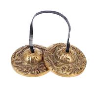 VICASKY Handmade Cymbal Bell for Meditation Yoga and Spiritual Practices Compact Tibetan Style Copper Tingsha Chimes Harmonious Tones for Positive Energy