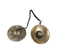 VICASKY Handmade Cymbal Bell Pure Copper Percussion Instrument Religious Style Yoga Meditation White Copper Material Traditional Auspicious Patterns