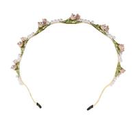 VICASKY Handmade Pearl Flower Headband Lightweight Metal Resin Wedding Headpiece for Brides Bridesmaids Party Hair Accessories Sweet Stylish Design