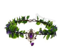 VICASKY Handmade -style Eyebrow Pendant Fairy Hair Accessory Purple Elven Crown for Themed Parties
