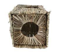 VICASKY Handmade Woven Nest Sleeping House for Small Pets Cozy Beige Rabbit Bed Soft Straw Design for Improved Sleep Quality for Bunnies Hedgehogs and Guinea Pigs