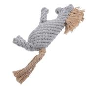 VICASKY Handwoven Cotton Rope Dog Chew Small Puppy Teething Interactive Durable Chewing Plaything for Pet Training and Dental Care Grey Cute Horse Design