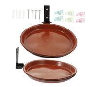 VICASKY Hanging Bird Bath Bowl and Feeder Tray with Heavy Duty Ring for Outdoor Garden Patio and Fence Wear Resistant Bird Food Holder for Backyard Relaxation and Decoration