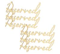 VICASKY Hanging Reserved Signs 6pcs Wooden Seat Tag Pendants Wedding Decorative Signs