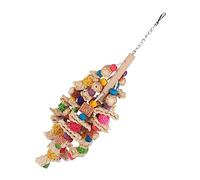 VICASKY Hanging Wood Bird for Cockatiels Parakeets Durable Chewing Design to Attract Engage Birds Easy to Install with Hook Essential Activity for Pet