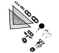 VICASKY Harness Leash Set with Winged Chest Strap, 3 Sizes Synthetic, Mesh Hammocks 33X33X48Cm, Black Hat and Red Pink Bow Tie for Pet Reptile Walking and Valentine’S Day