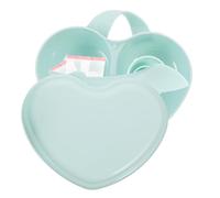VICASKY Heart Shape DIY Mask Bowl Set 4pcs with Mixing Spoons Beauty Salon Facial Mask Stirring Tools for Home Skincare and Spa Use Random Color