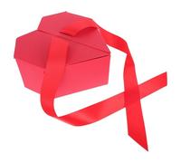 VICASKY Heart Shape Packing Box Flip Lid Unique Portable Romantic Box for Flowers Chocolates Perfume and Lipstick Starry Red for Weddings and Special Occasions