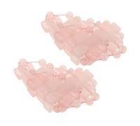 VICASKY Heart Shape Rose Quartz Eye Mask Cooling Quartz Eye Patch and Relaxation Portable Sleeping Blinder for Travel and Salon Use