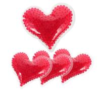 VICASKY Heart Shaped Gel Ice Pack 4 Pcs Reusable Cold Compress Bags for Therapy Nursing and Beauty Care Convenient for Home Use