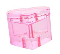 VICASKY Heart Shaped Nail Liquid Dappen Dish Transparent Pink Crystal Nail Art Holder for Home Salon Use Durable Stylish Tools Organizer for Art Supplies