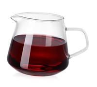 VICASKY Heat Resistant Glass Coffee Pot with Ergonomic Handle Dust Resistant Lid Portable Milk Jug for Hot and Cold Beverages Suitable for Tea Coffee Milk and Juice at Home