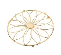 VICASKY Heat Resistant Metal Flower Placemat with Coaster Reusable Dining Table Accessory for Home Decoration Protective Table Mat for Everyday Use and Festive Gatherings