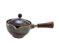 VICASKY Heat Resistant Portable Ceramic Tea Kettle for Loose Leaf Tea Brewing Lightweight Household Teapot with Easy Pour Design and Dregs Filter for Travel and Office Use