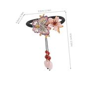 VICASKY High Elastic Chinese Style Hair Tie for Thick Hair Vintage Fabric Ponytail Holder with Tassel Drop Extra Thick Hairband for Hanfu Festival and Active Lifestyles Soft Non-slip