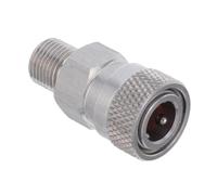 VICASKY High Pressure Tire Inflator Quick Connect Female Coupler with Stainless Steel Thread Adapter Male, Thickened Braided Hose and Embedded Seal Ring for Outdoor Emergency Inflation
