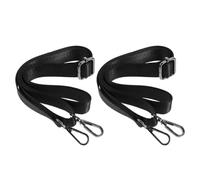 VICASKY Horse Blanket Leg Straps 2Pcs Set with Replacement Elastic Belly Strap and Double Rotating Snap Fasteners, Black Nylon Material, for Horse Rug Winter Blankets