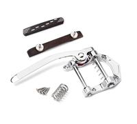 VICASKY Horse Hoof Silver Wire Board Jazz Guitar Bridge Tailpiece for String Archtop Semi Hollow Guitar Tremolo Block Vibrato