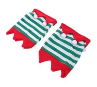 VICASKY Horse Leg Wraps Versatile Decorative Function 2pcs for Front Legs, Breathable Polyester Striped Protective Sleeves Design for Competitions and Holiday Parties