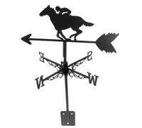 VICASKY Horse Racing Weather Vane Metal Garden Stake Decorative Wind Direction Indicator for Outdoor Backyard Lawn Decoration