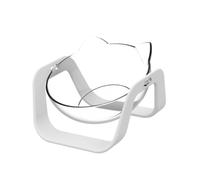 VICASKY Inclined Cat Feeding Bowl White Pet Neck Protection Anti-spill Elevated Food and Water Feeder Suitable for Cats and Dogs