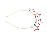 VICASKY Independence Day Star Headband with Pentagram Design Alloy Rhinestone Hairband for Women Patriotic Party Hair Accessory Unique Costume Headpiece for July Celebration