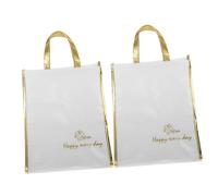 VICASKY Insulated Thermal Cooler Bag 8-inch White Portable Cake Food Carrier 2pcs Set for Takeaway and Outdoor Food Transport