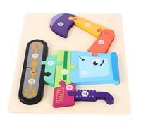 VICASKY Interactive Wooden Excavator Puzzle for Cognitive Learning Game with Colorful Cartoon Shapes Portable Educational for Early Childhood Development and Creativity