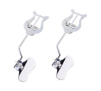 VICASKY Iron Music Score Holder for Trombone Lightweight Portable and Practical Score Clamp 2pcs Silver