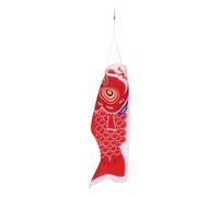 VICASKY Japanese Carp Windsock Flag 70Cm Red Koi Fish Banner Outdoor Hanging Fish Decoration for Garden Poles and Cultural Celebrations