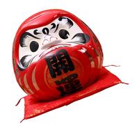VICASKY Japanese Ceramic Egg Figurine Wealth Statue Desktop Decor Creative Lucky Doll Ornament for Home Office Shelf Display Random Style