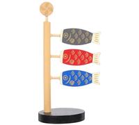 VICASKY Japanese Style Fish Flag Table Decor with Flat Base for Boy's Day Celebration Creative Carp Ornament for Desktop Japanese House Decoration and Lucky Blessing