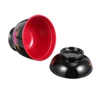 VICASKY Japanese Thread Miso Soup Bowl Traditional Japanese Bowl 6.5in Plastic Elegant Design Serving Salad Serving Snacks Kitchen Use