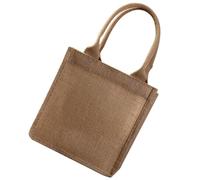 VICASKY Jute Bag Portable Bag 15x14x6inch Natural Jute Sturdy Materials Lightweight Not Easy to Deform with Handles Friends Going out Tote