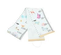 VICASKY Kids Growth Height Chart Wall Hanging Butterfly Printing Design, Wooden Frame and Canvas Paper Material, White Colour for Home Wall Decor and Accurate Height Measurement