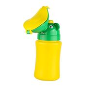 VICASKY Kids Portable Urinal and Emergency Toilet for Kids, Toddler Pee Potty Bottle in Yellow Green, Leakproof Portable Potty for Car Travel and Camping Use