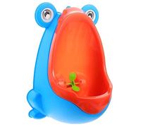 VICASKY Kids Standing Urinal Potty Trainer for Toddler Boys Blue Plastic Frog Hanging Potty and Toilet Practice Child Bathroom Training Aid