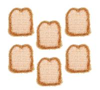 VICASKY Kitchen Dish Cloths Scrubbing Towels Polyester 6pcs Yellow High Water Absorption, Bread Shaped for Washing Dishes and Glassware