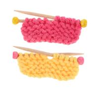 VICASKY Knitted Mini Beanie Hats and Sweater Models Handmade Dollhouse Accessory Set Wool Yarn Photo Prop for Craft and DIY Decor